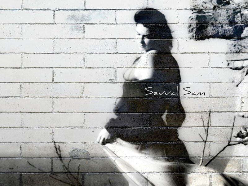 woman in shadow against brick wall