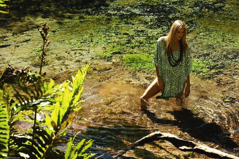 Woman in Shallow Stream