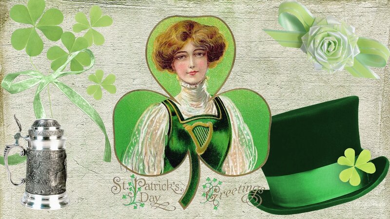 Woman in Shamrock Frame