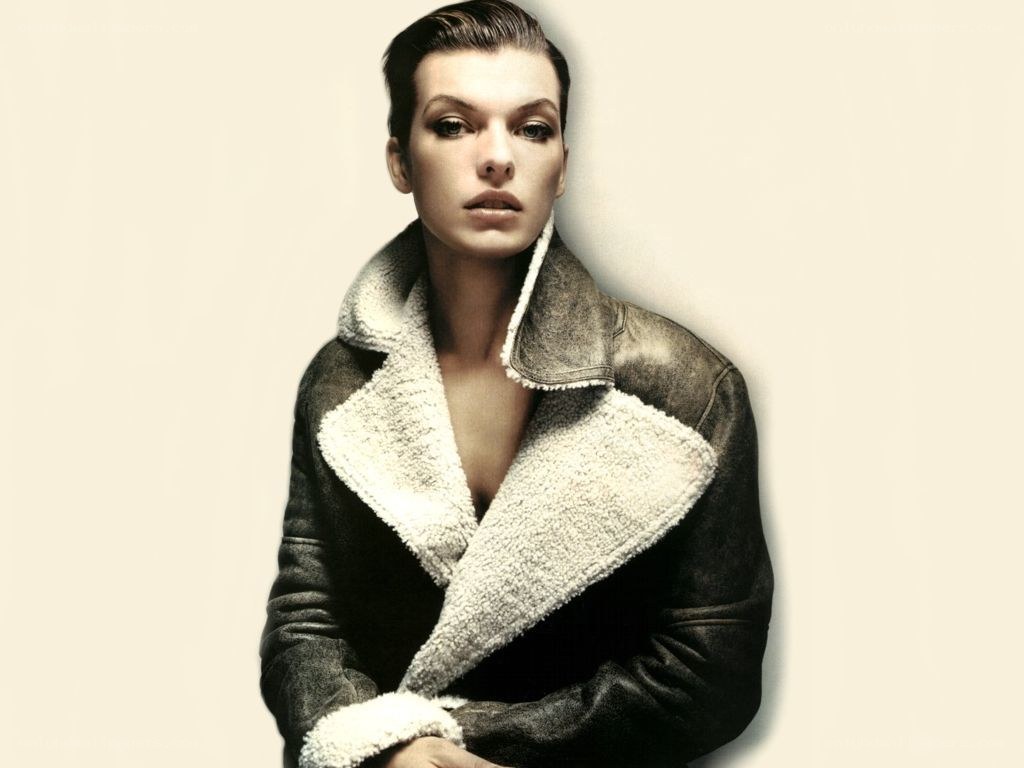 woman in shearling coat