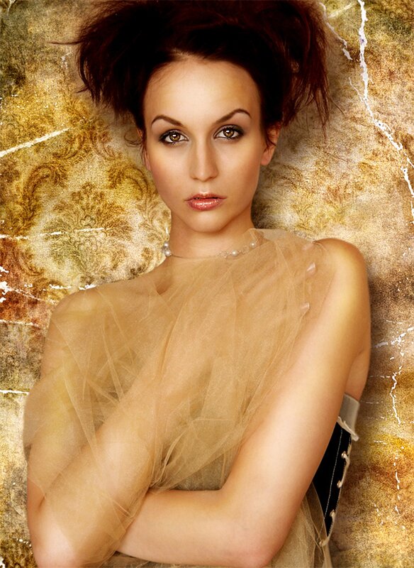 woman in sheer dress