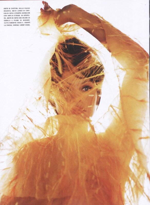woman in sheer fabric