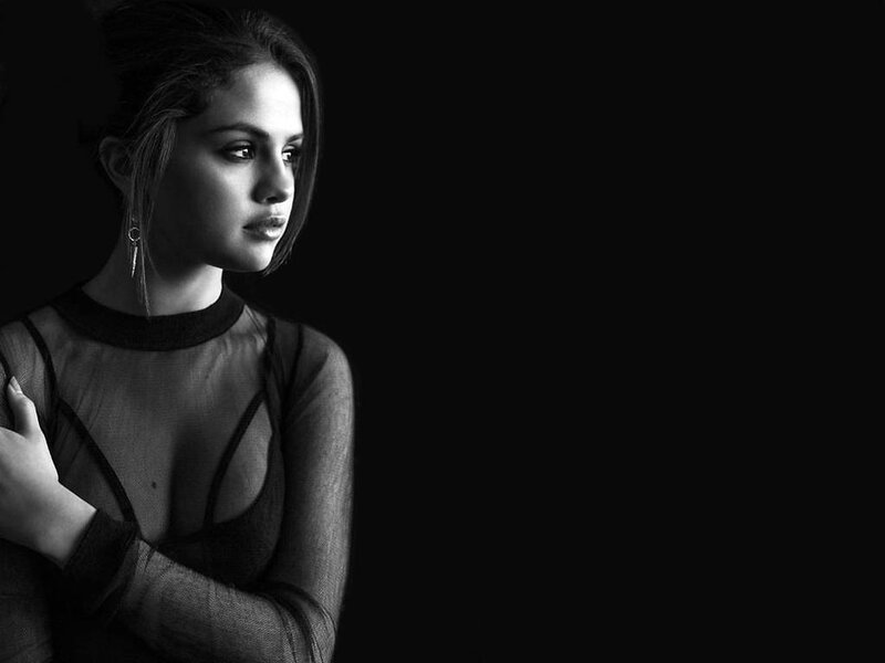 Woman in Sheer Top — Black, Dramatic, Photograph