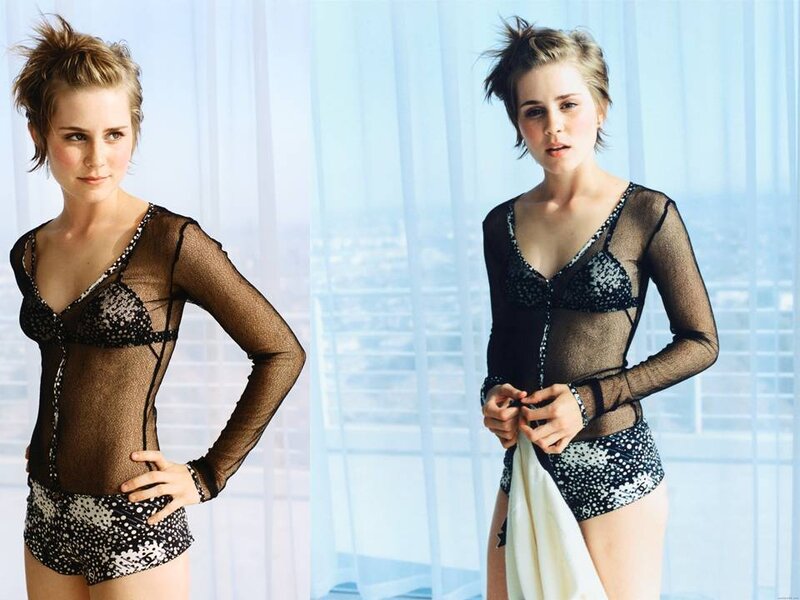 Woman in Sheer Top — Black, Neutral