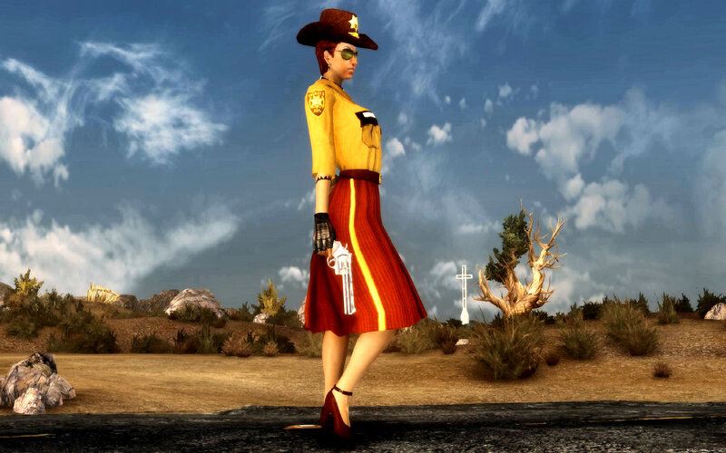 Woman in Sheriff Outfit