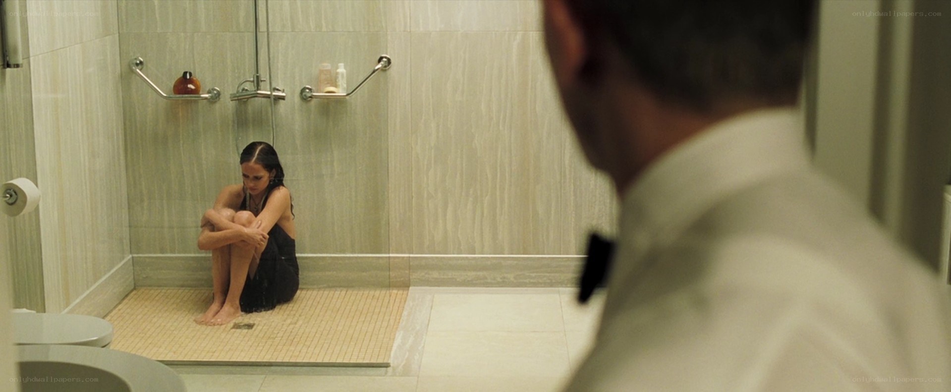 woman in shower