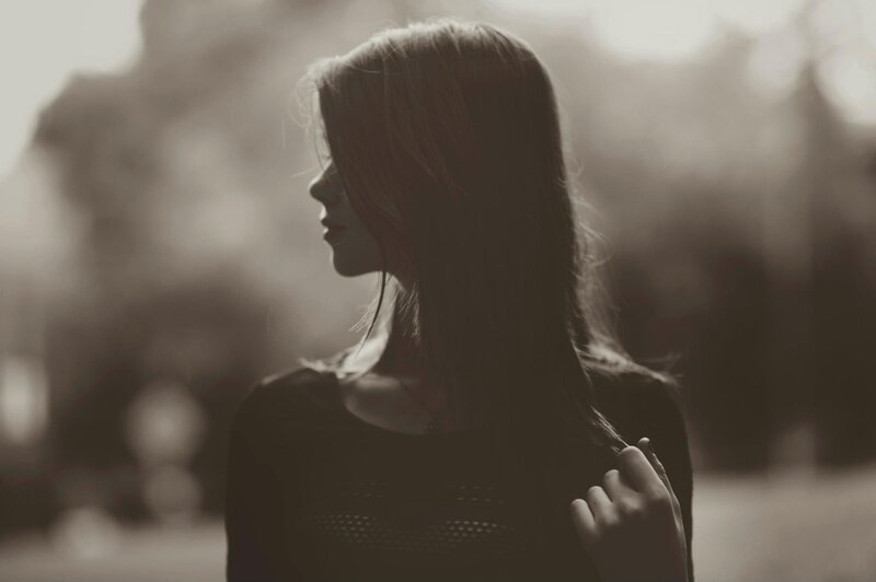 woman in silhouette