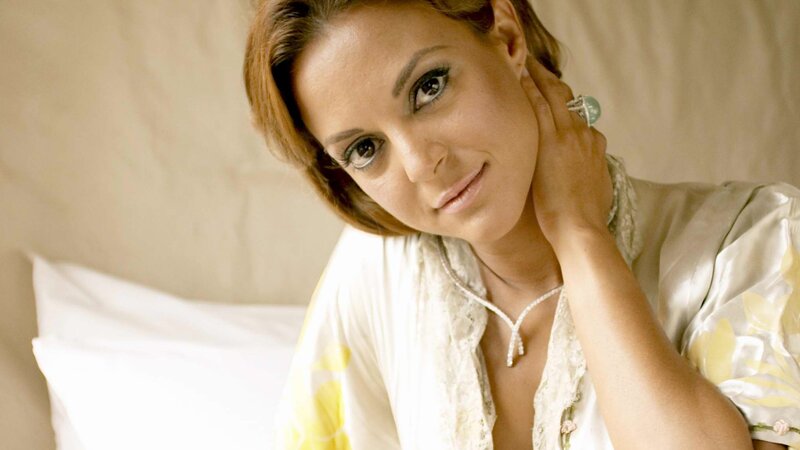 woman in silk robe