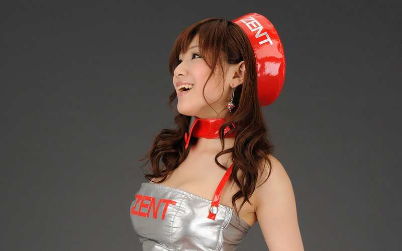 woman in silver and red costume