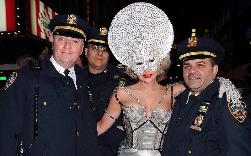 Woman in Silver Costume — Celebratory