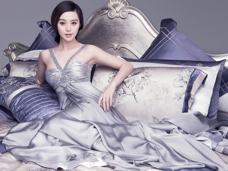 Woman in Silver Dress — Elegant, Serene, Photograph
