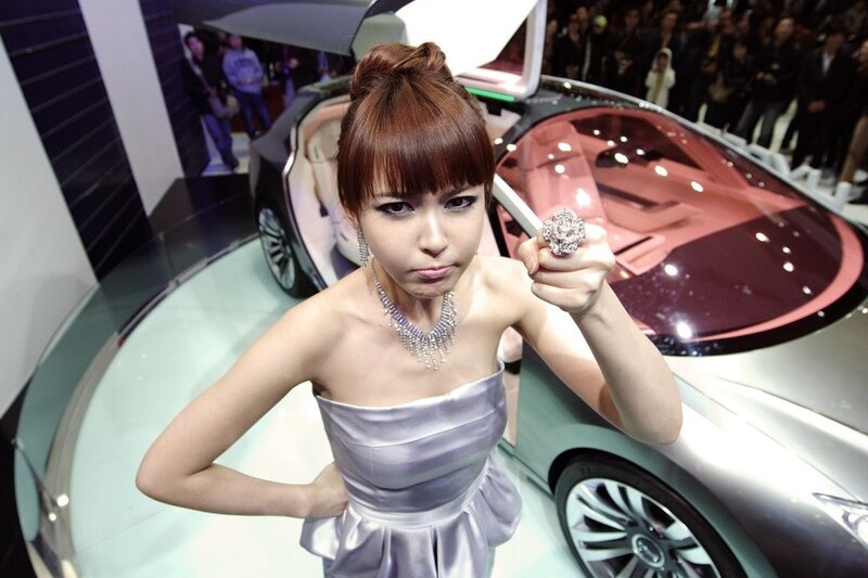 Woman in Silver Dress — Formal, Photograph, Car