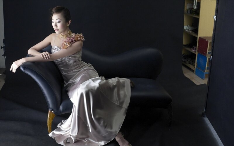 Woman in Silver Gown — Dramatic