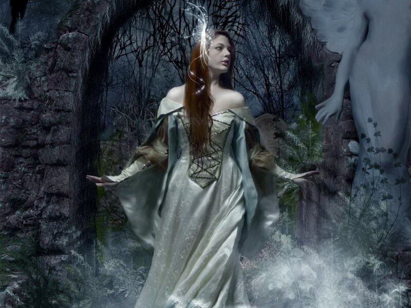 Woman in Silver Gown — Mystical