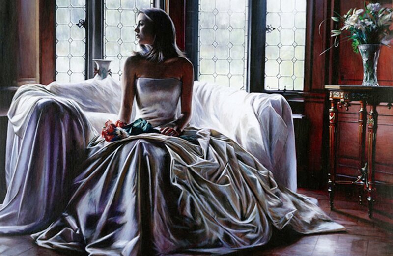 Woman in Silver Gown — Serene