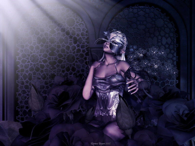Woman in Silver Mask