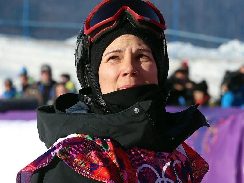 Woman in Ski Gear — Black, Focused