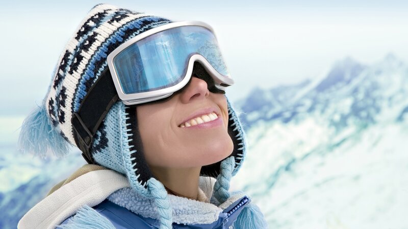 woman in ski gear on mountain