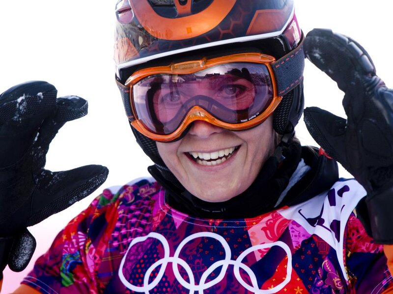 Woman in Ski Gear — Orange