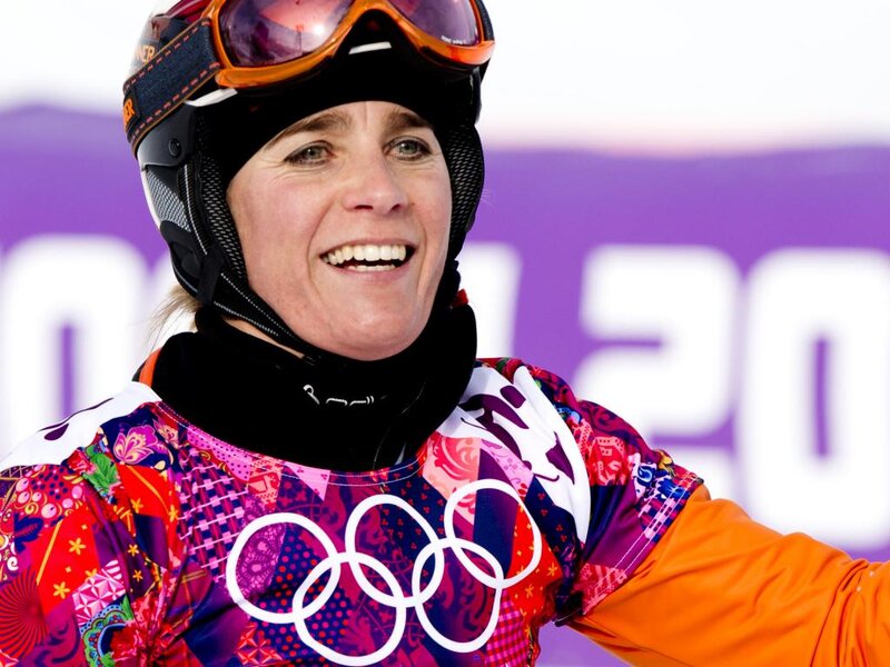 Woman in Ski Gear — Purple