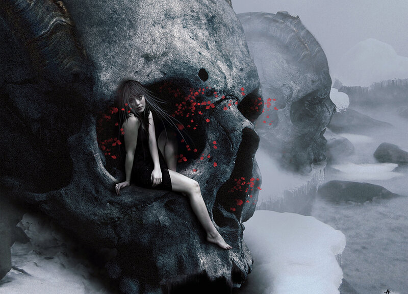 Woman in Skull Cave — Gray