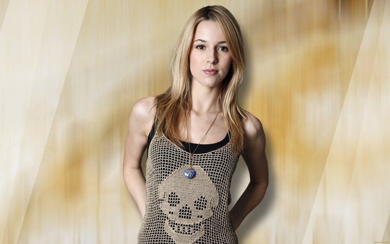 woman in skull top