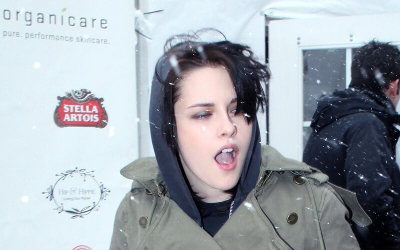 woman in snow at event