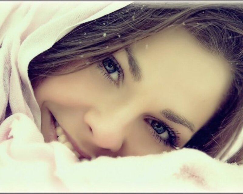 Woman in Snow — White, Calm, Winter, Photograph