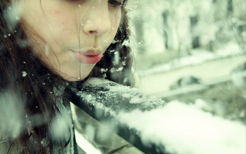 Woman in Snow — White, Cold, Winter