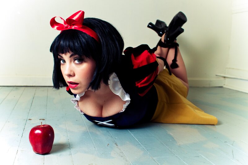 woman in snow white costume
