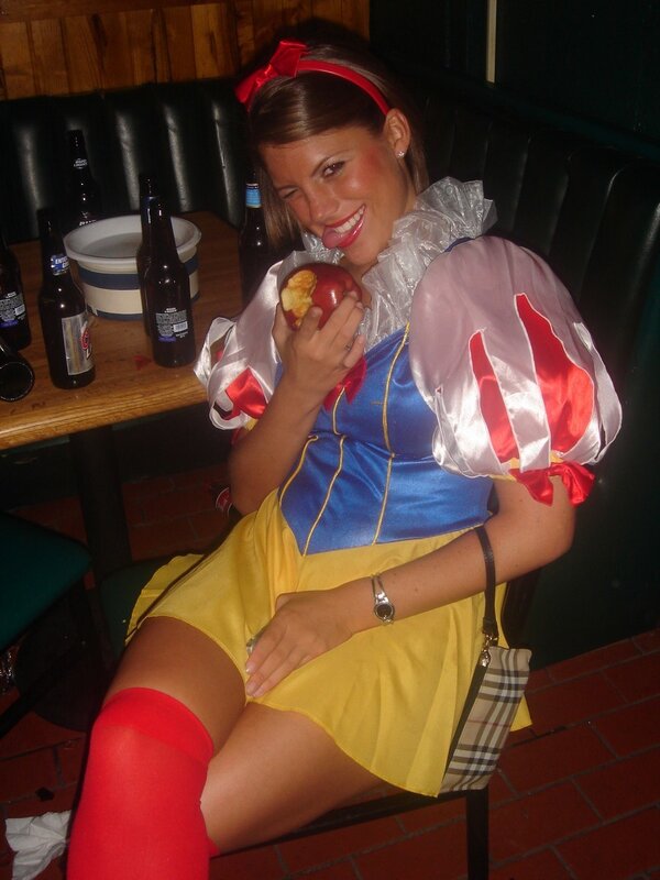 woman in snow white costume