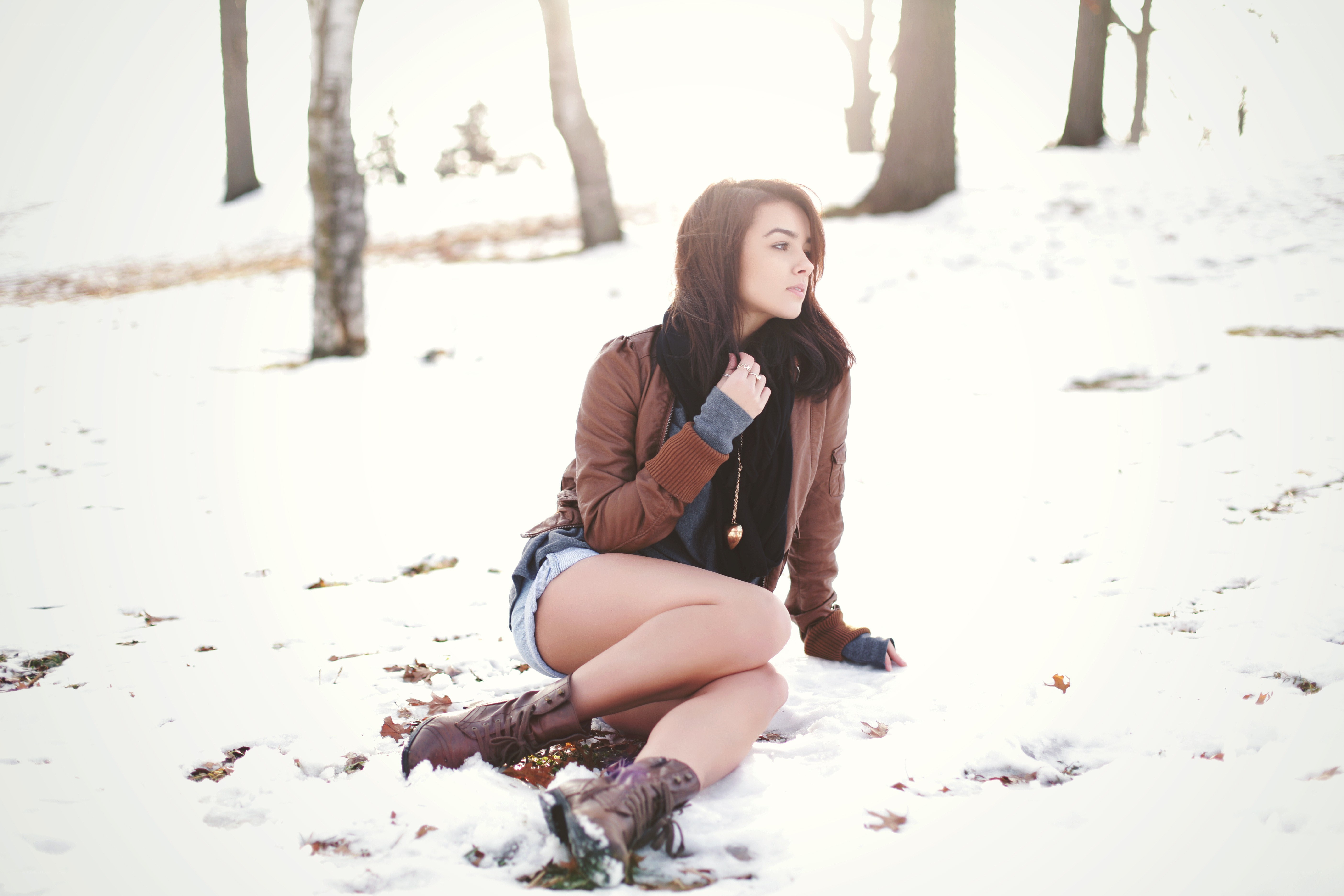 woman in snow