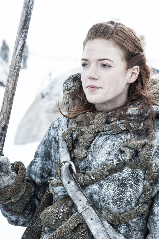 Woman in snowy armor