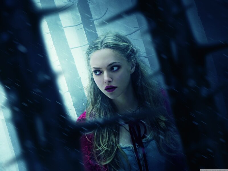 woman in snowy forest