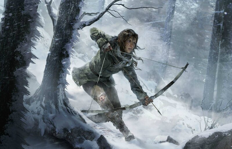 Woman in Snowy Forest — White, Dramatic, Winter, Digital Art