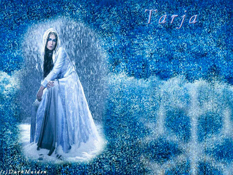 Woman in snowy landscape