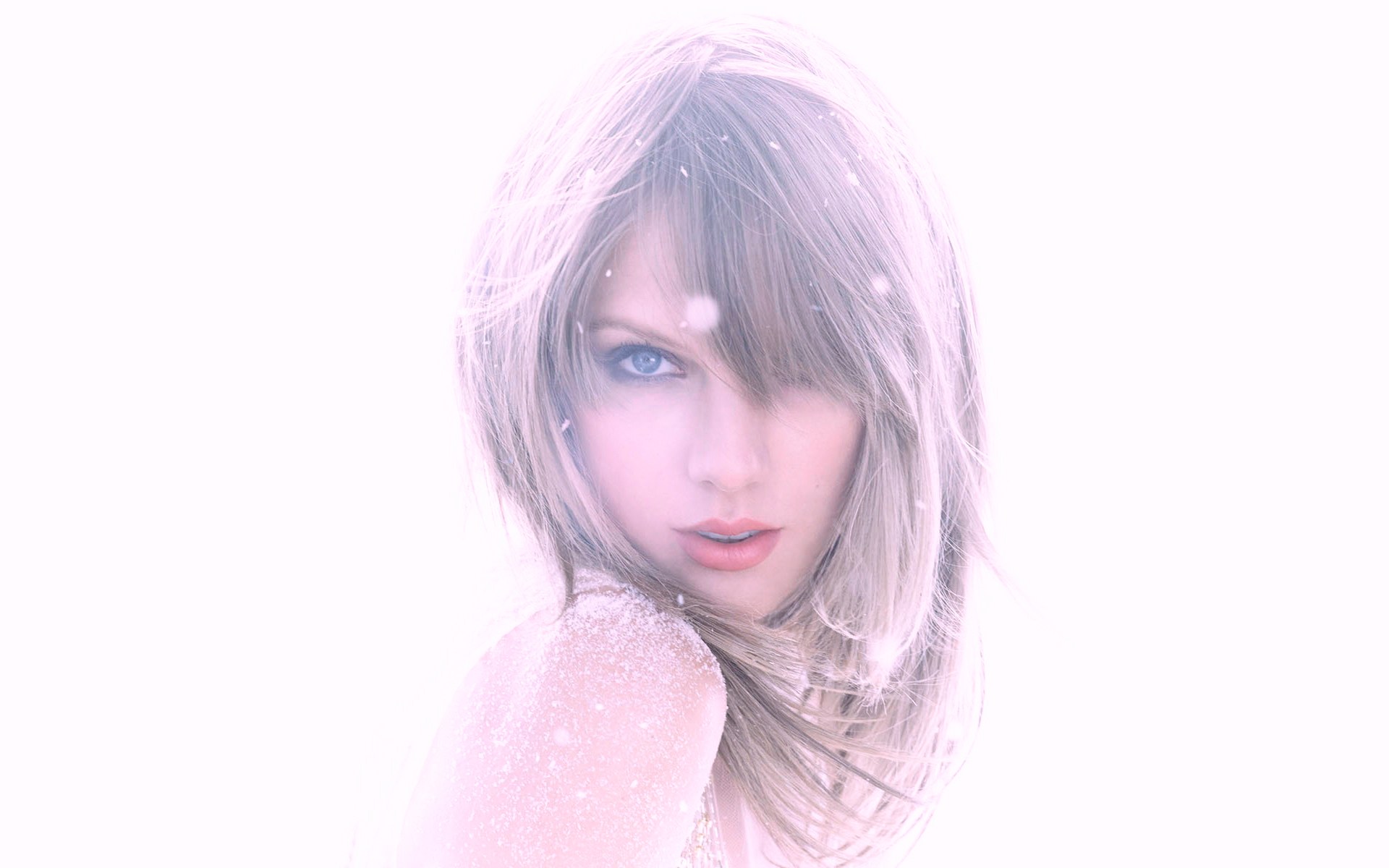 woman in snowy light