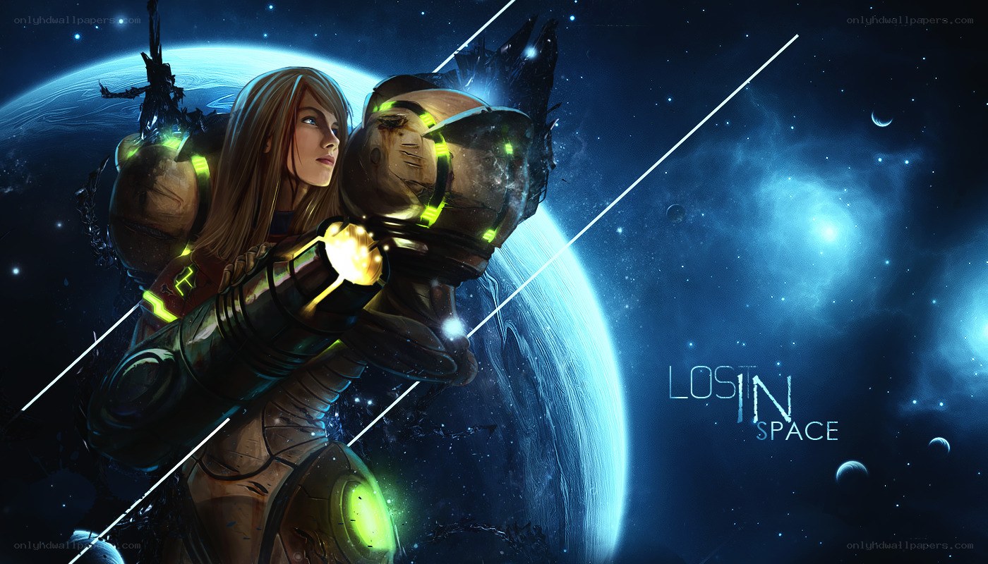 woman in space armor