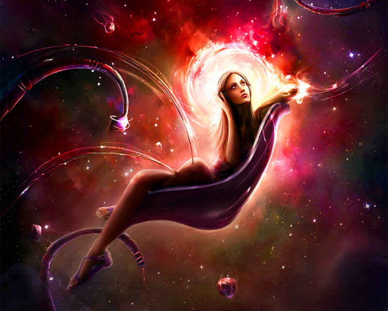 Woman in Space Chair