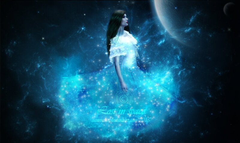 Woman in Space Dress