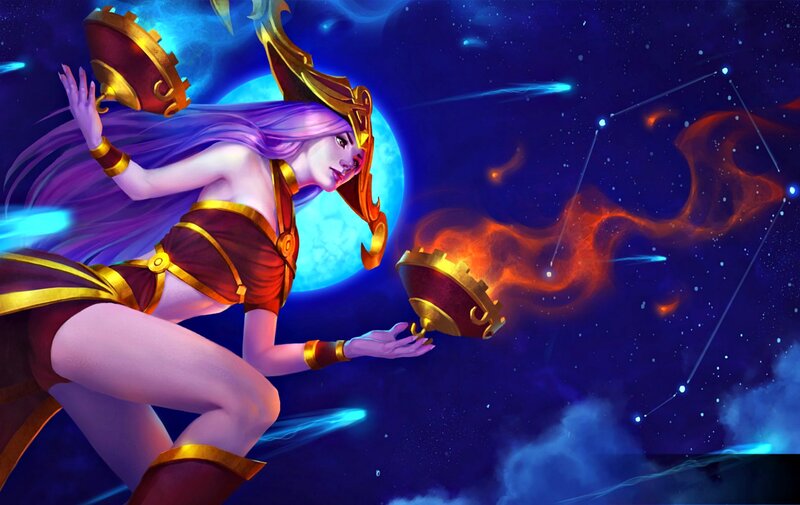 Woman in Space with Lanterns