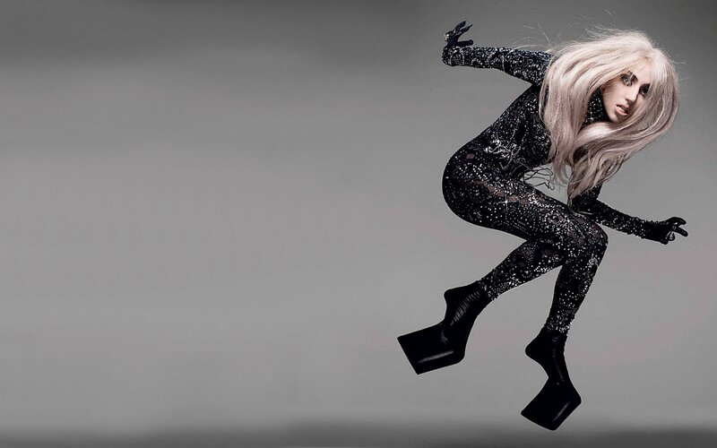 Woman in Sparkly Bodysuit — Black