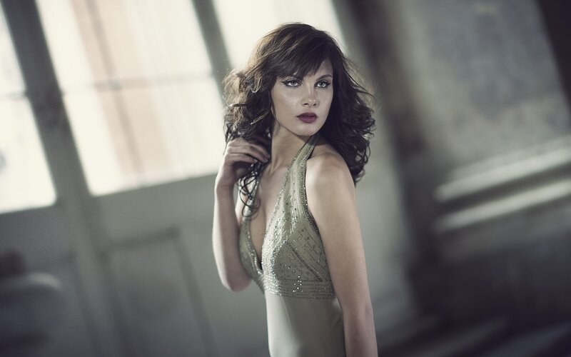 woman in sparkly dress