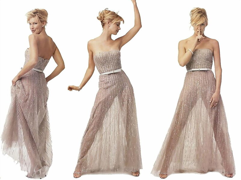 woman in sparkly gown