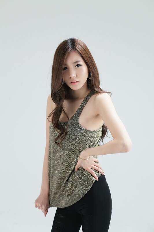 woman in sparkly top