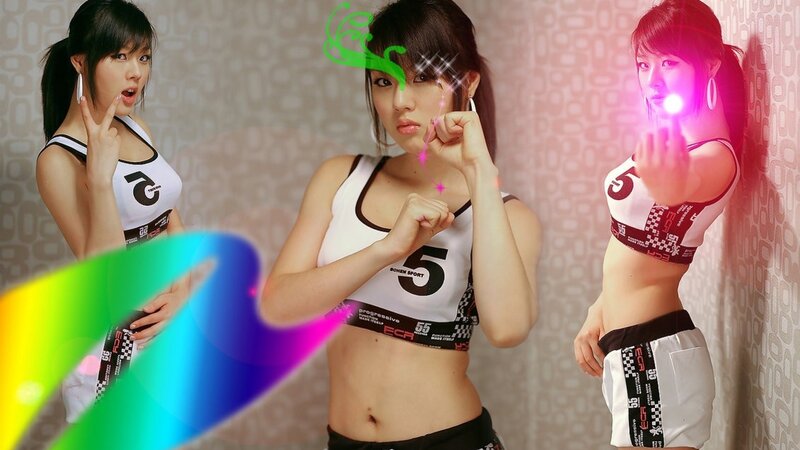 woman in sportswear collage