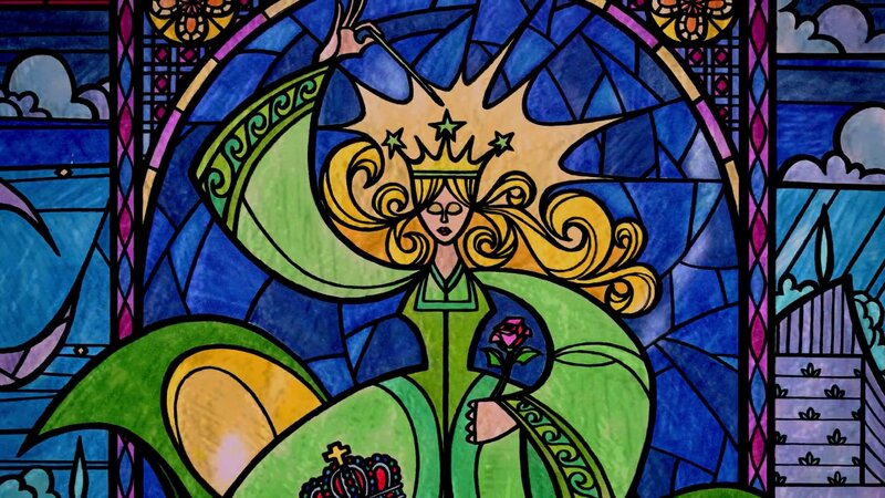 Woman in Stained Glass — Blue