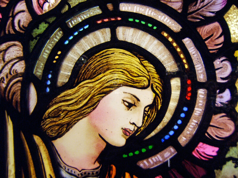 Woman in Stained Glass — Yellow