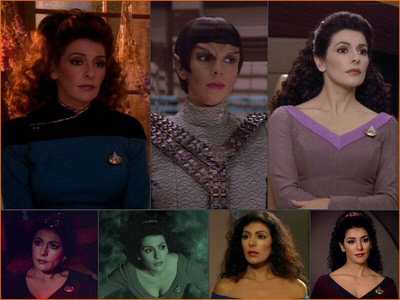 Woman in Starfleet Uniform — Purple, Serious