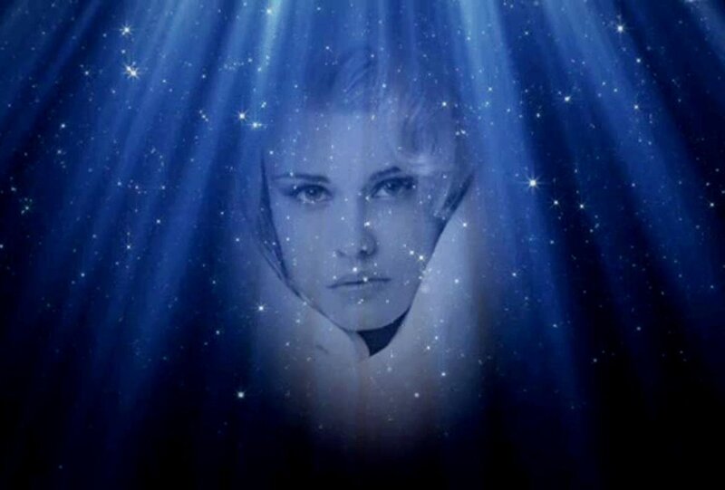 Woman in Starry Sky